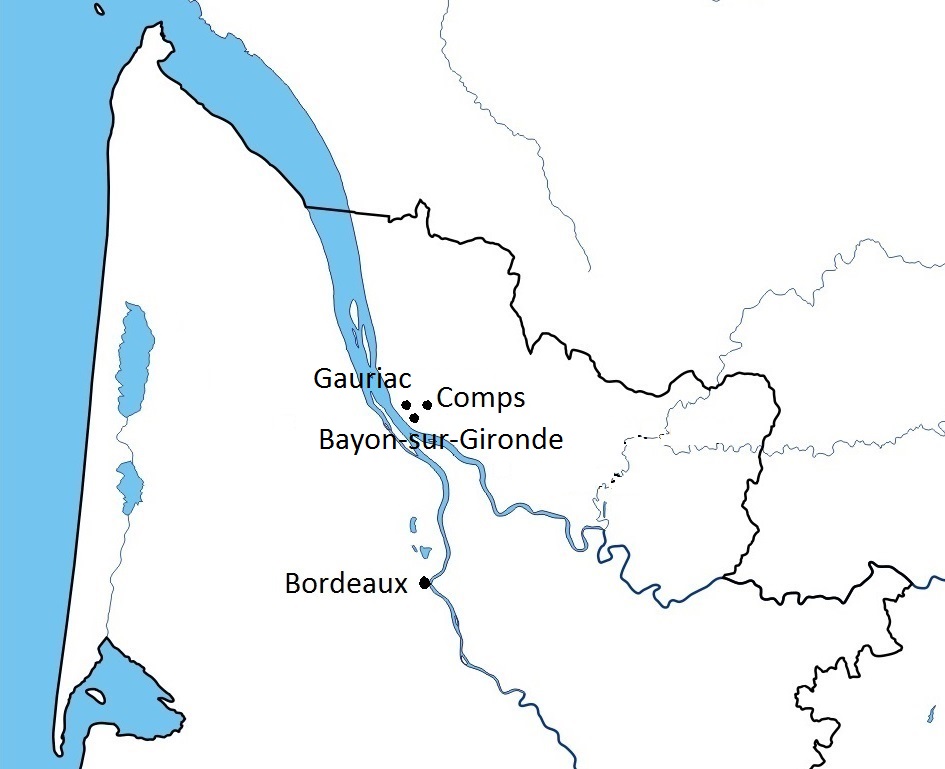 Carte Bordeaux-Comps